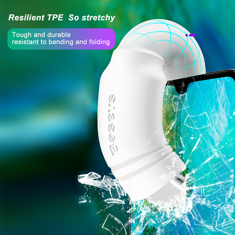 Cablu de date USB to Type-C Baseus Double-Ring Quick Charge - CATSH-A02 - White