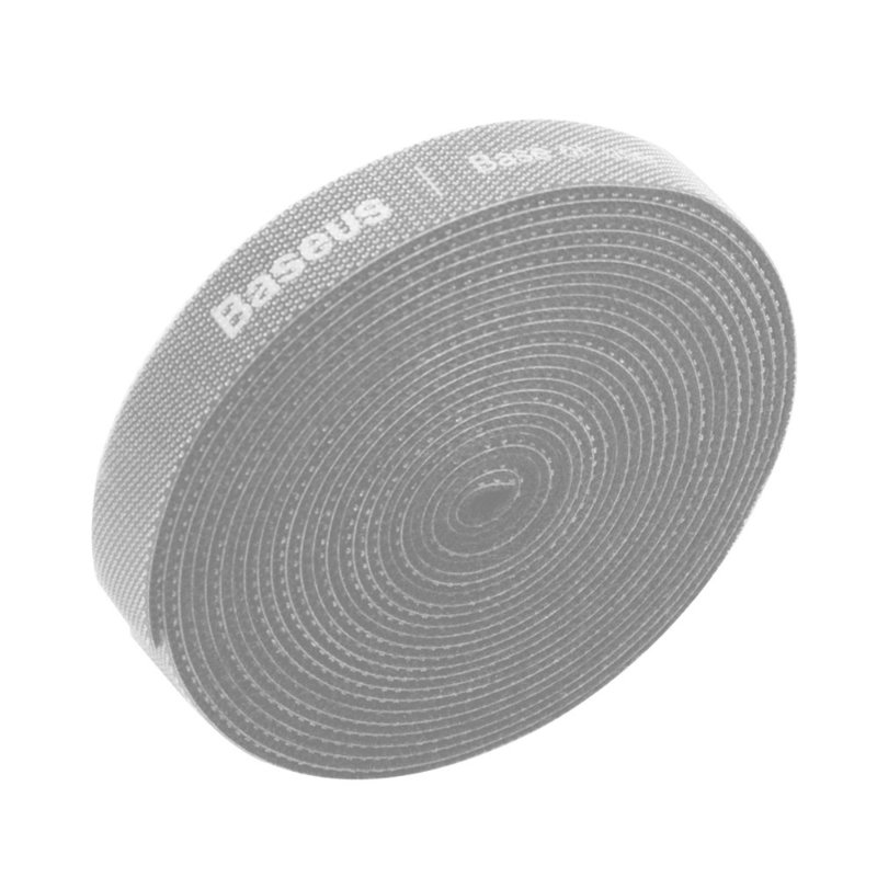 Organizator cabluri / Velcro Baseus Rainbow Circle 300cm -ACMGT-F0G- Grey