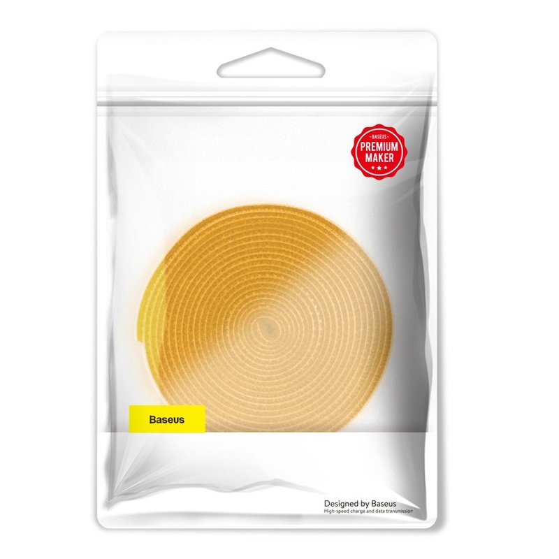 Organizator cabluri / Velcro Baseus Rainbow Circle 300cm -ACMGT-F0Y- Yellow