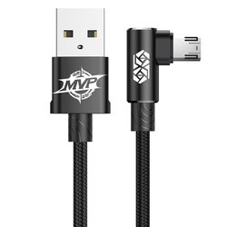 Cablu de date USB to Micro-USB Baseus MVP Elbow Type - CAMMVP-A01 - Black