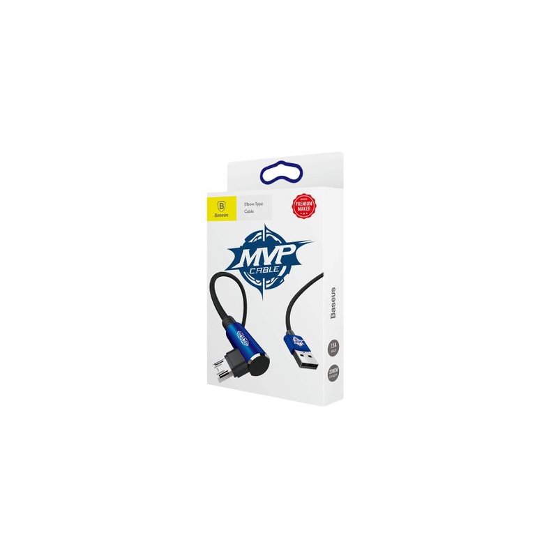 Cablu de date USB to Micro-USB Baseus MVP Elbow Type - CAMMVP-A03 - Blue