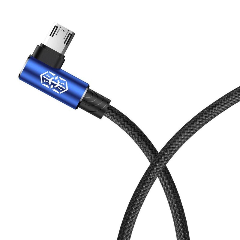 Cablu de date USB to Micro-USB Baseus MVP Elbow Type - CAMMVP-A03 - Blue