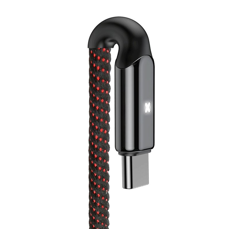 Cablu de date USB to Type-C Baseus X-shaped Light - CATXD-A01 - Black