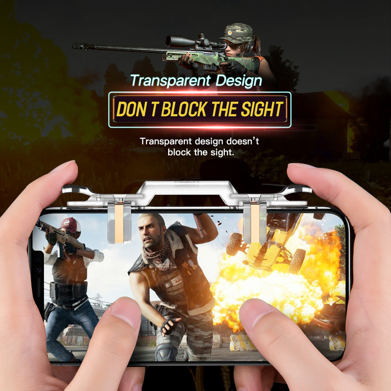 Butoane Gaming Telefon/Tableta Rock Shooting Game Controller - RPH0871 - Transparent