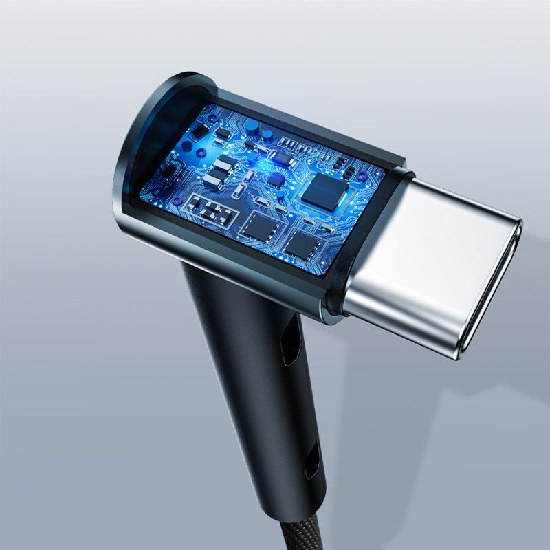 Cablu de date Rock USB to Type-C Metal Standing 1.2M - RCB0655 - Black
