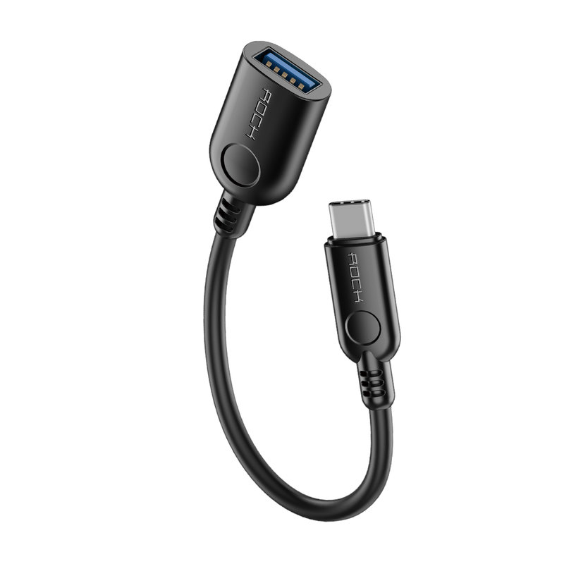 Adaptor cu Cablu Rock High Speed Type-C to USB - RCB0603 - Black