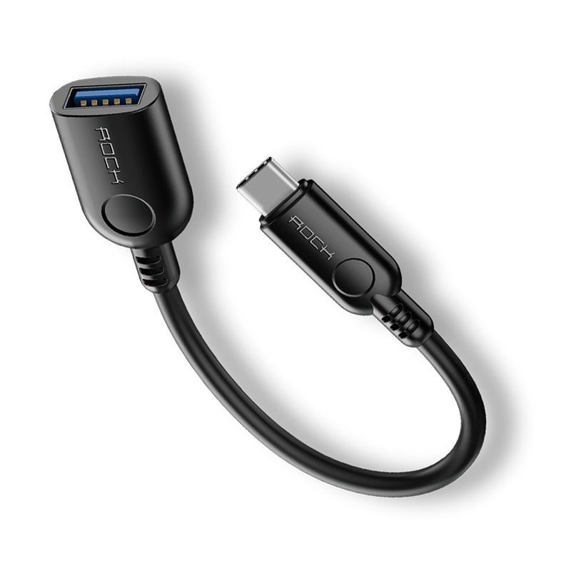Adaptor cu Cablu Rock High Speed Type-C to USB - RCB0603 - Black