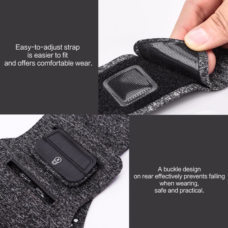 Husa alergare brat Rock Slim Sports Armband -RST1019- Black