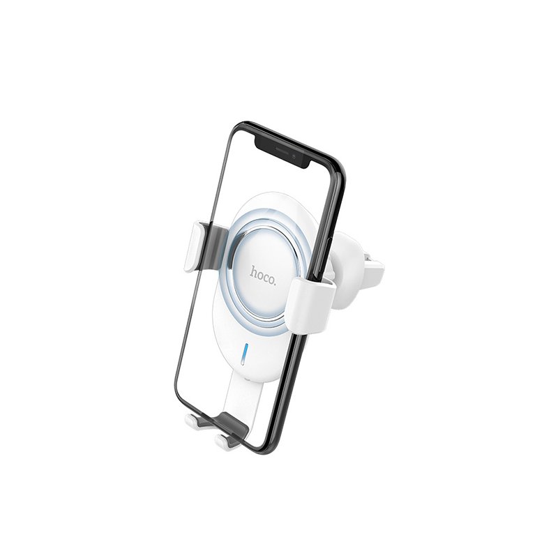 Suport Auto Cu Functie De Incarcare Wireless Hoco CW17 Fast Charger - White