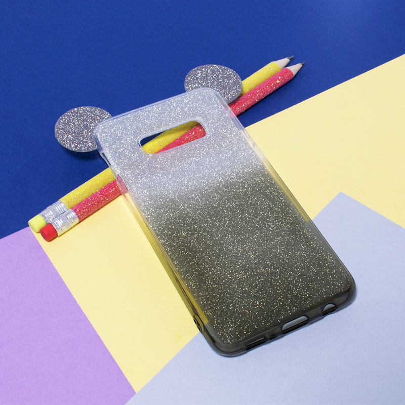 Husa Samsung Galaxy S10e Gradient Color TPU Mouse Bling Glitter - Negru