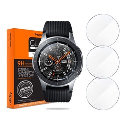 [Pachet 3x] Folie Protectie Samsung Galaxy Watch 46mm Sticla Spigen GlassTR - Clear