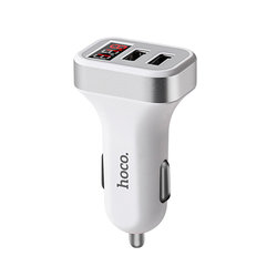 Incarcator Auto Hoco Z3 Dual-USB Fast Charging 3.1A - White