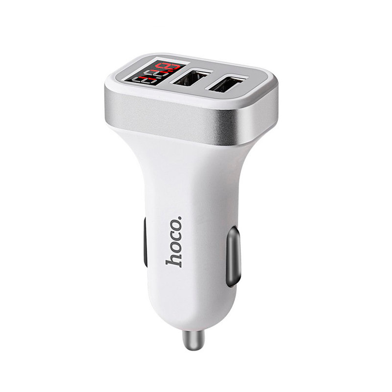 Incarcator Auto Hoco Z3 Dual-USB Fast Charging 3.1A - White