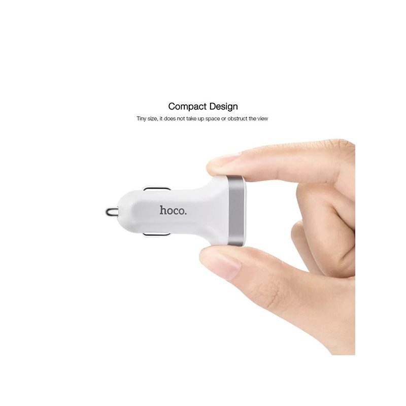 Incarcator Auto Hoco Z3 Dual-USB Fast Charging 3.1A - White