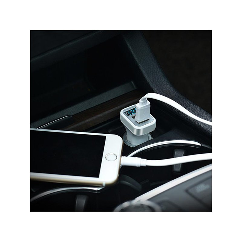Incarcator Auto Hoco Z3 Dual-USB Fast Charging 3.1A - White