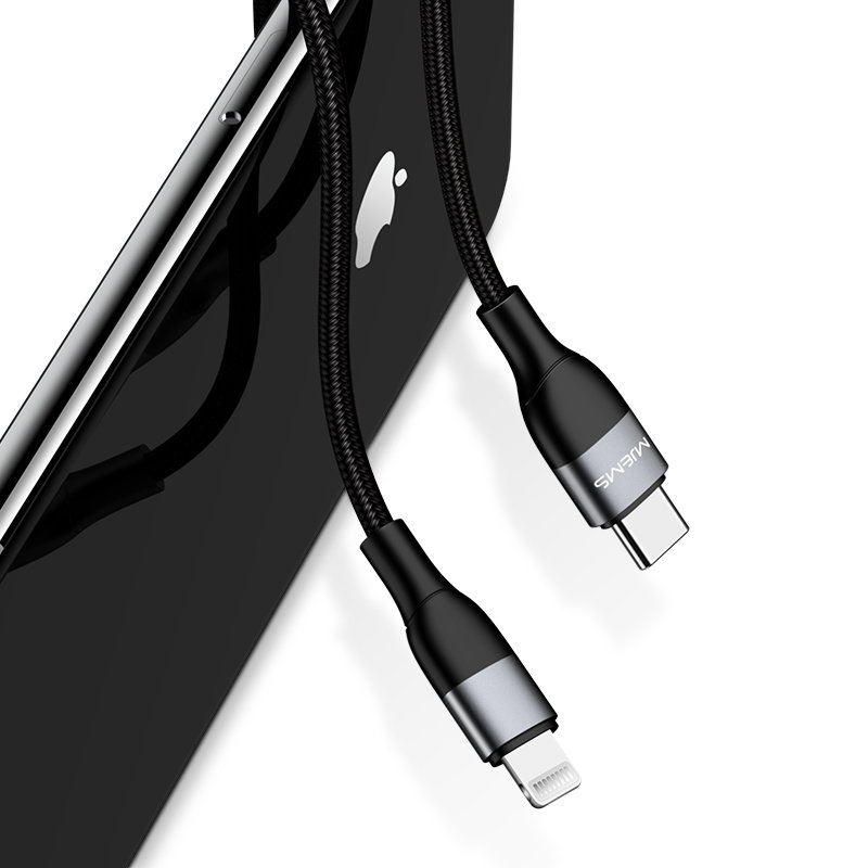 Cablu de date Type-C to Lightning MJEMS Fast Charging 1.2M - US-SJ330 - Black