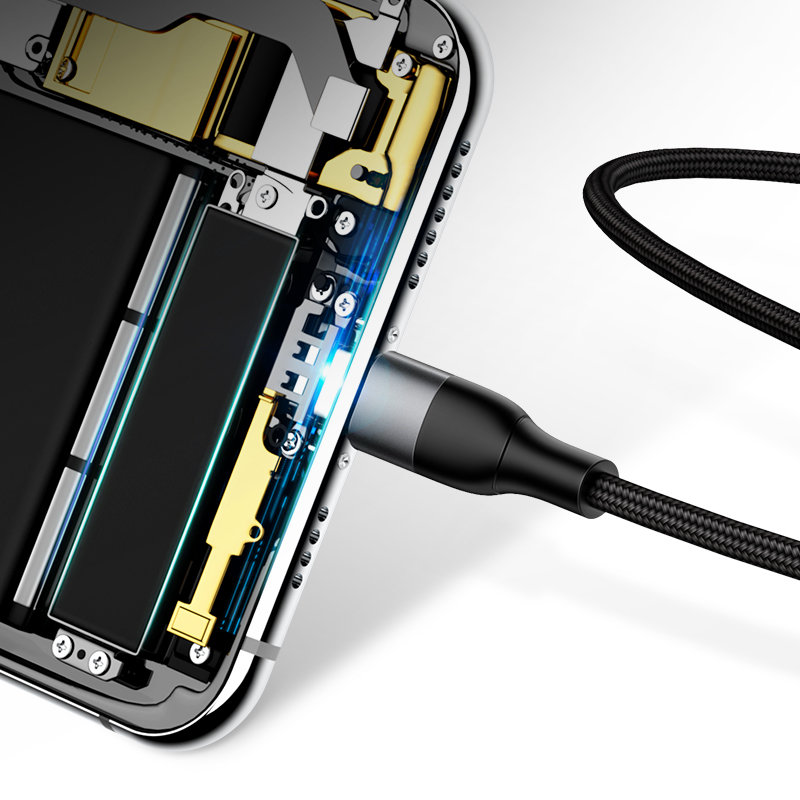 Cablu de date Type-C to Lightning MJEMS Fast Charging 1.2M - US-SJ330 - Black
