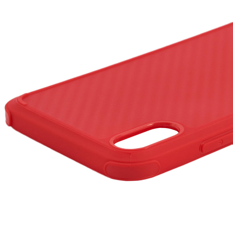 Husa iPhone XS Max Roar Carbon Armor - Rosu