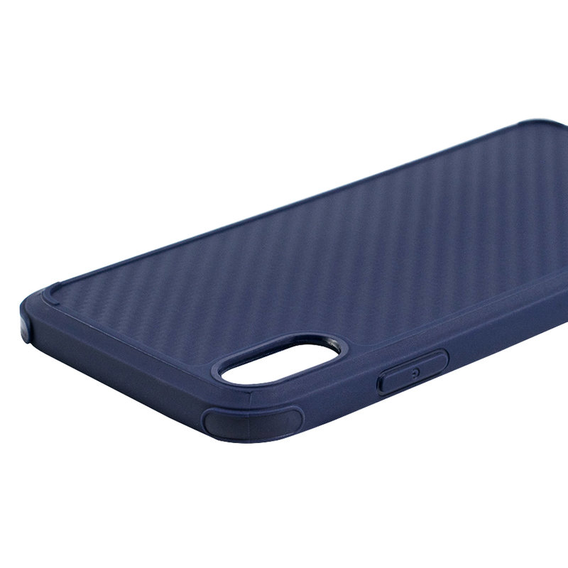 Husa iPhone X, iPhone 10 Roar Carbon Armor - Albastru