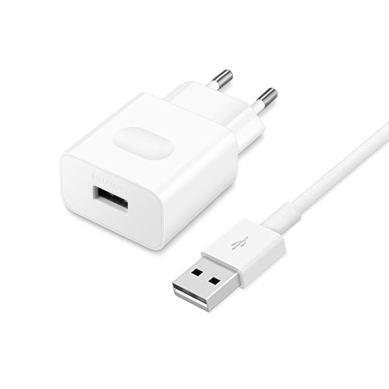 Incarcator Priza Original Huawei + Cablu de Date Micro-USB HW-059200EHQ - Alb Bulk
