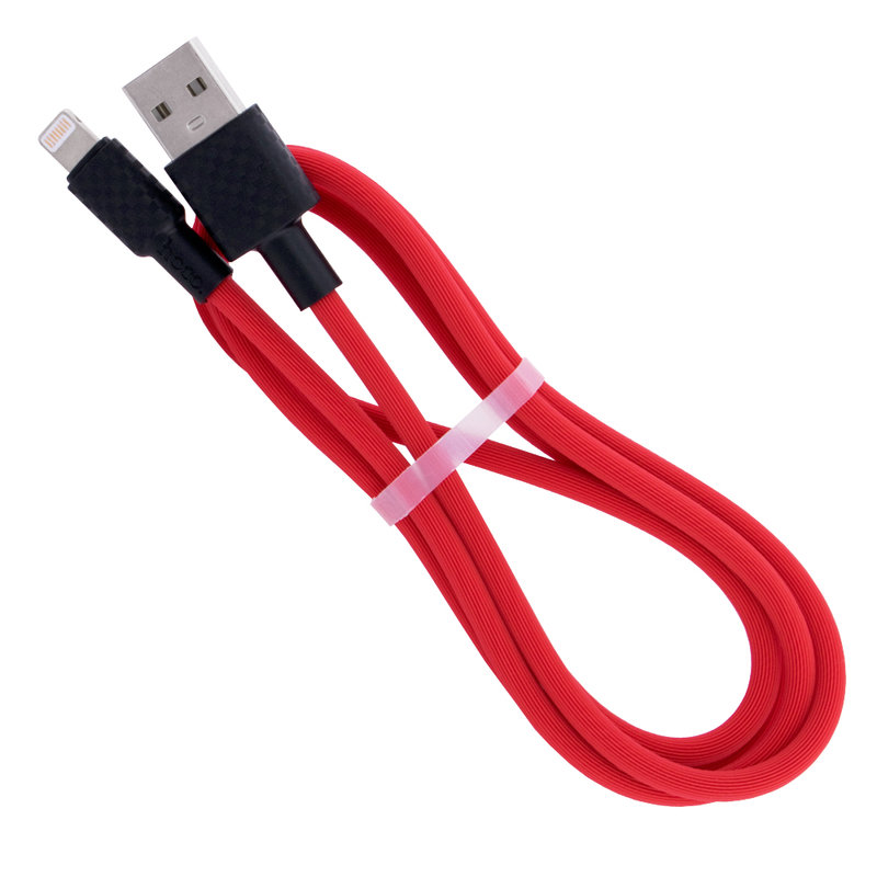 Cablu de date Hoco X29, USB la Lightning, incarcare rapida, 2A, 1m, rosu