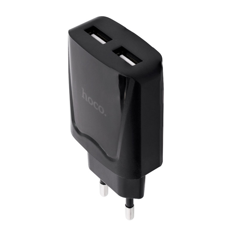 Incarcator Priza Hoco C52A Travel Charger Intelligent Balance 2xUSB 2.1A - Black