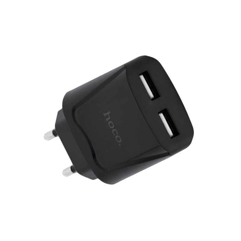 Incarcator Priza Hoco C52A Travel Charger Intelligent Balance 2xUSB 2.1A - Black