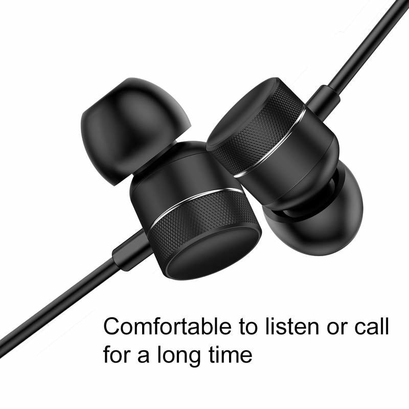 Casti In-Ear Cu Microfon Baseus Earphone Encok H04 Wire 3.5mm - NGH04-01 - Black