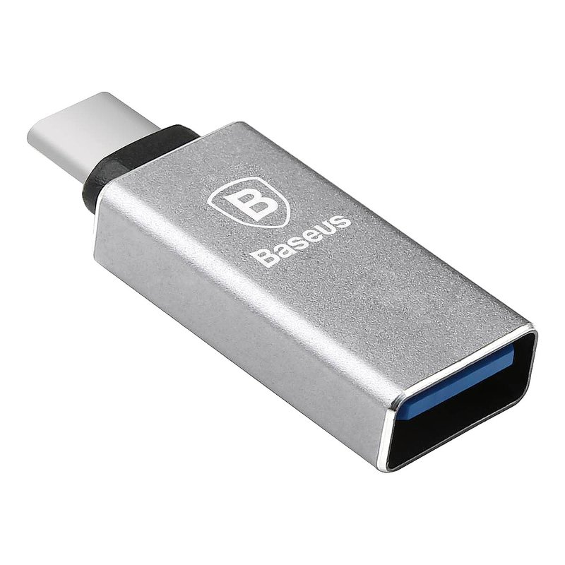 Adaptor USB To Type-C Baseus Sharp 3.0A - CATYPEC-AD0G - Dark Gray