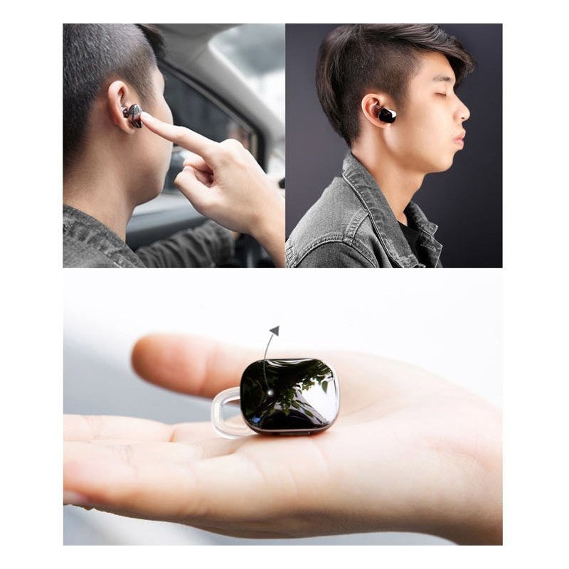 Casca Bluetooth 4.1 Baseus Encok A02 Mini Wireless Earphone - NGA02-0A - Black