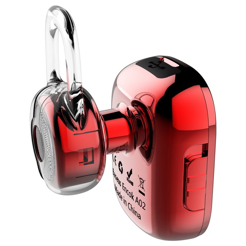 Casca Bluetooth 4.1 Baseus Encok A02 Mini Wireless Earphone - NGA02-09 - Red