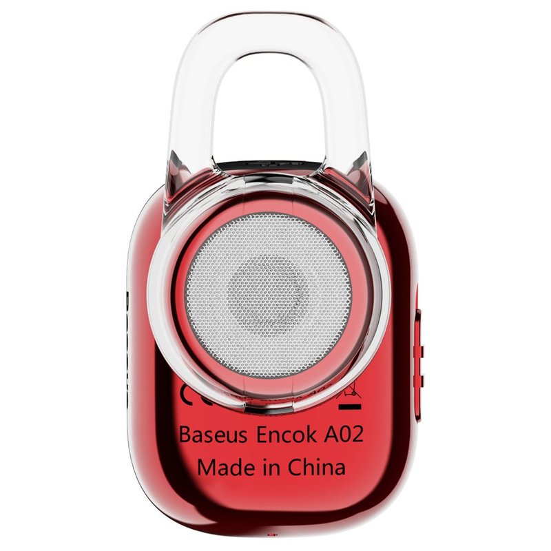 Casca Bluetooth 4.1 Baseus Encok A02 Mini Wireless Earphone - NGA02-09 - Red