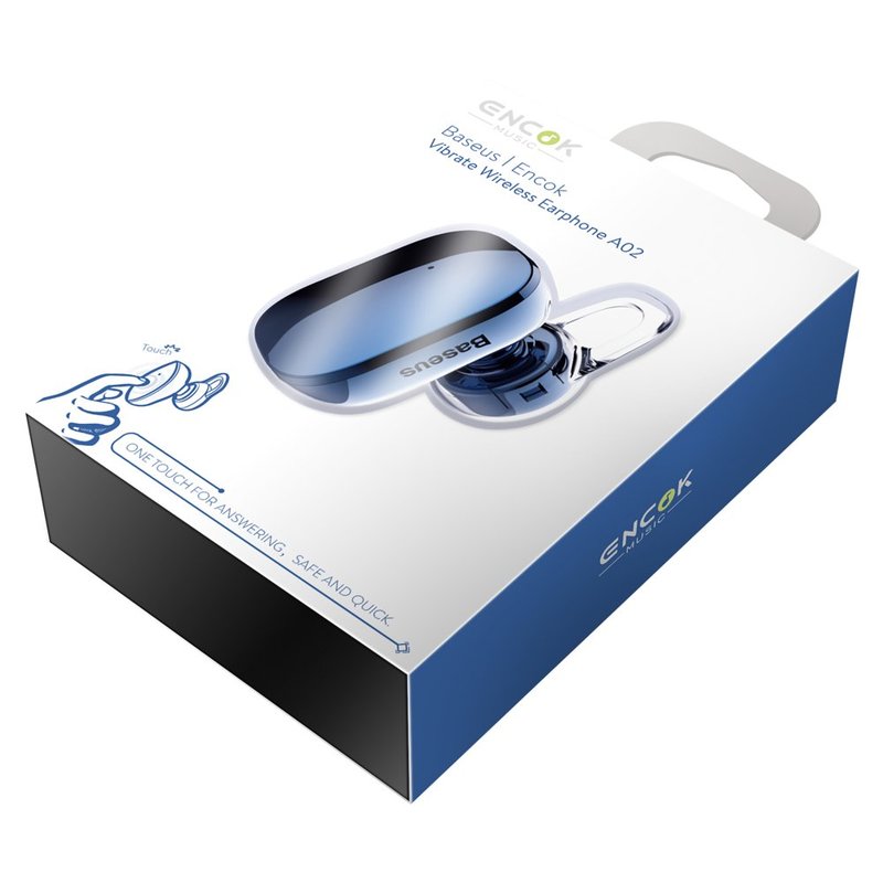 Casca Bluetooth 4.1 Baseus Encok A02 Mini Wireless Earphone - NGA02-03 - Blue