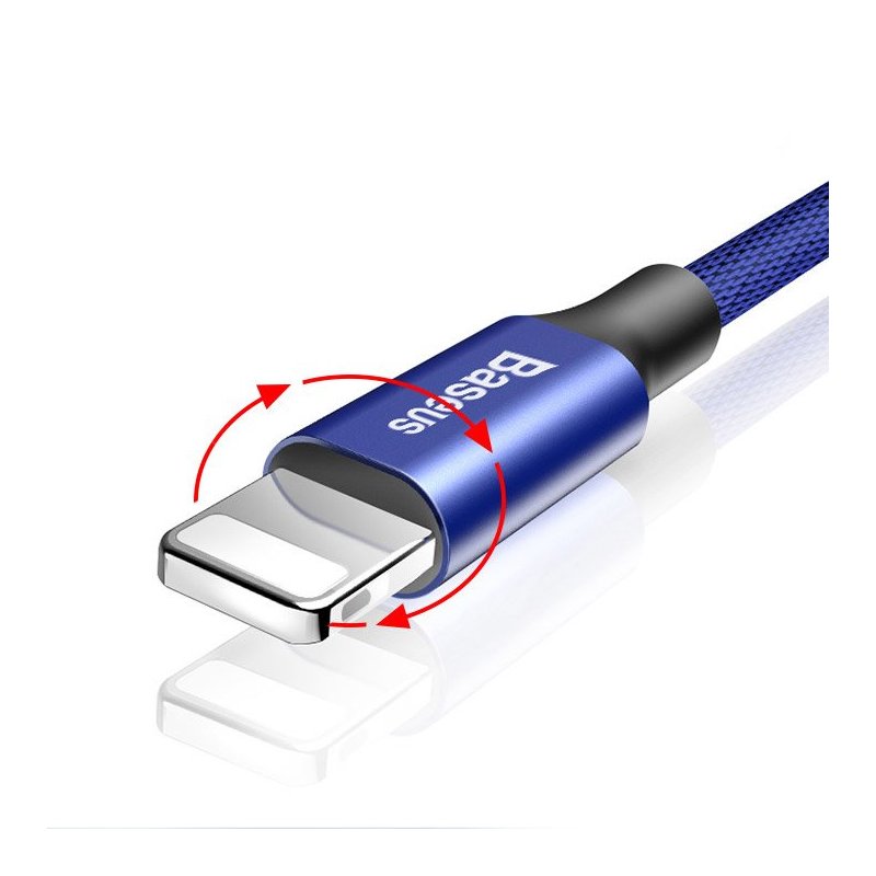 Cablu de date USB to Lightning Baseus Artistic with Material Braid 5M - CALYW-M01 - Black  