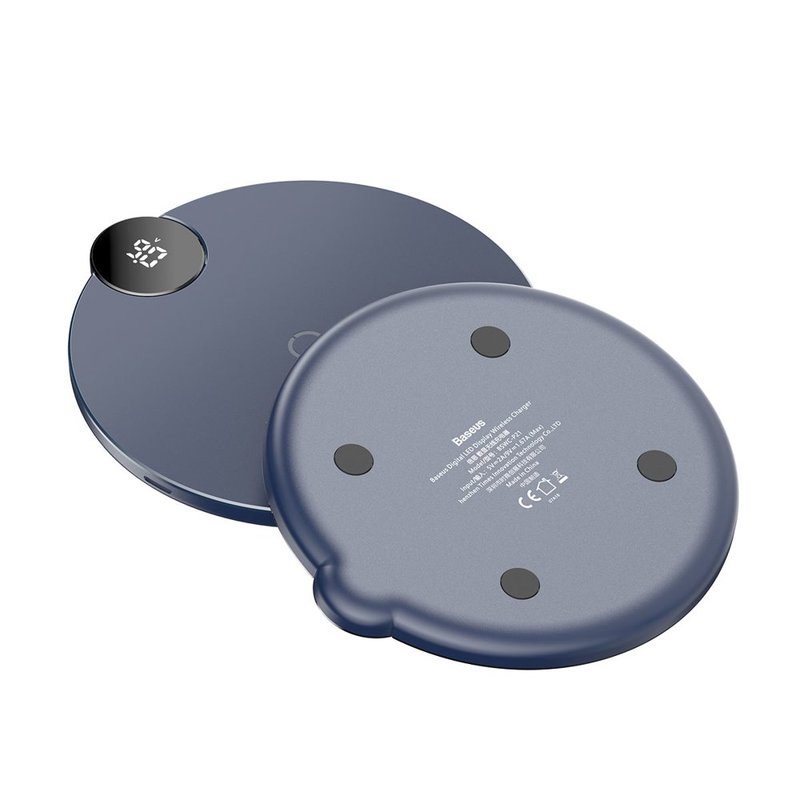 Incarcator Wireless Baseus Digital LED Desktop Voltage/Power Display - WXSX-03 - Blue