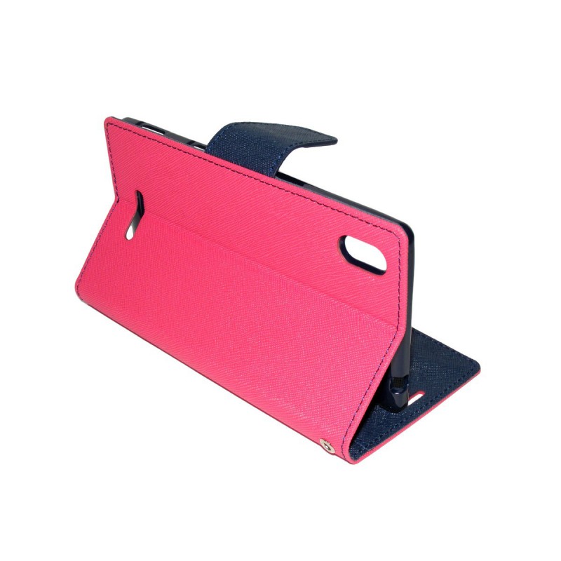 Husa Xperia T3 Flip Roz-Albastru MyFancy