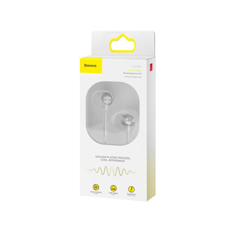 Casti In-Ear Cu Microfon Baseus Encok H13 Mini Jack with Remote Control - NGH13-02 - White