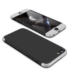 Husa iPhone 5 / 5s / SE GKK 360 Full Cover Negru-Argintiu