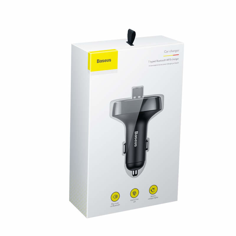 Incarcator Auto Cu Modulator FM Baseus T-Typed Wireless MP3 - CCALL-TM0A - Tarnish