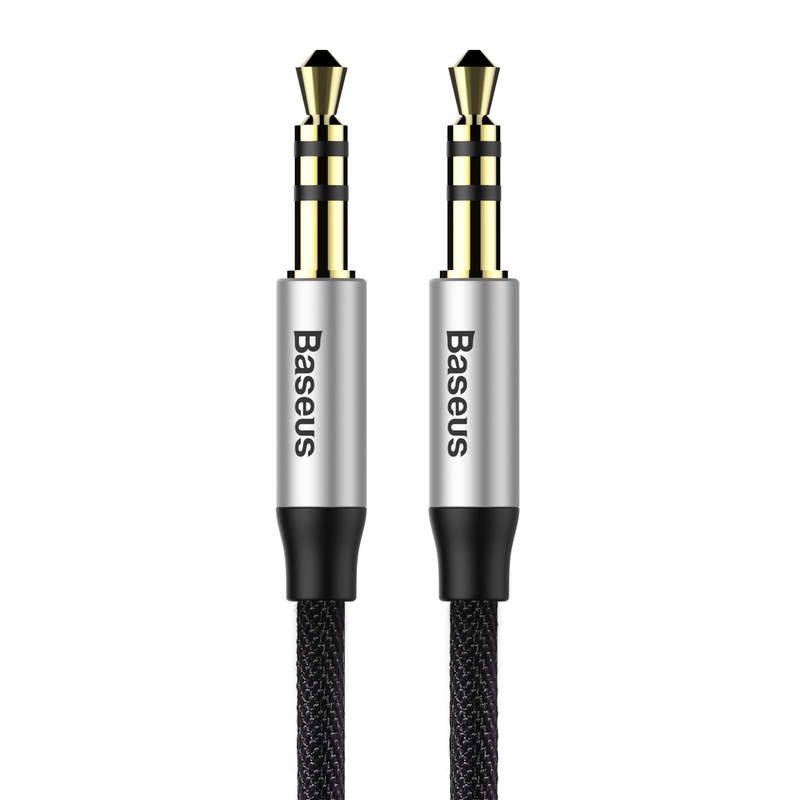 Cablu Audio Baseus Yiven M30 Jack to Jack 0.5M - CAM30-AS1 - Black/Silver