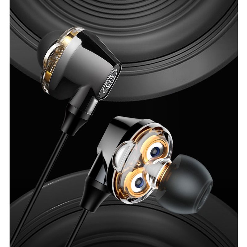 Casti In-Ear Cu Microfon Baseus Encok H10 Wired with Dual Moving-coil - NGH10-01 - Black