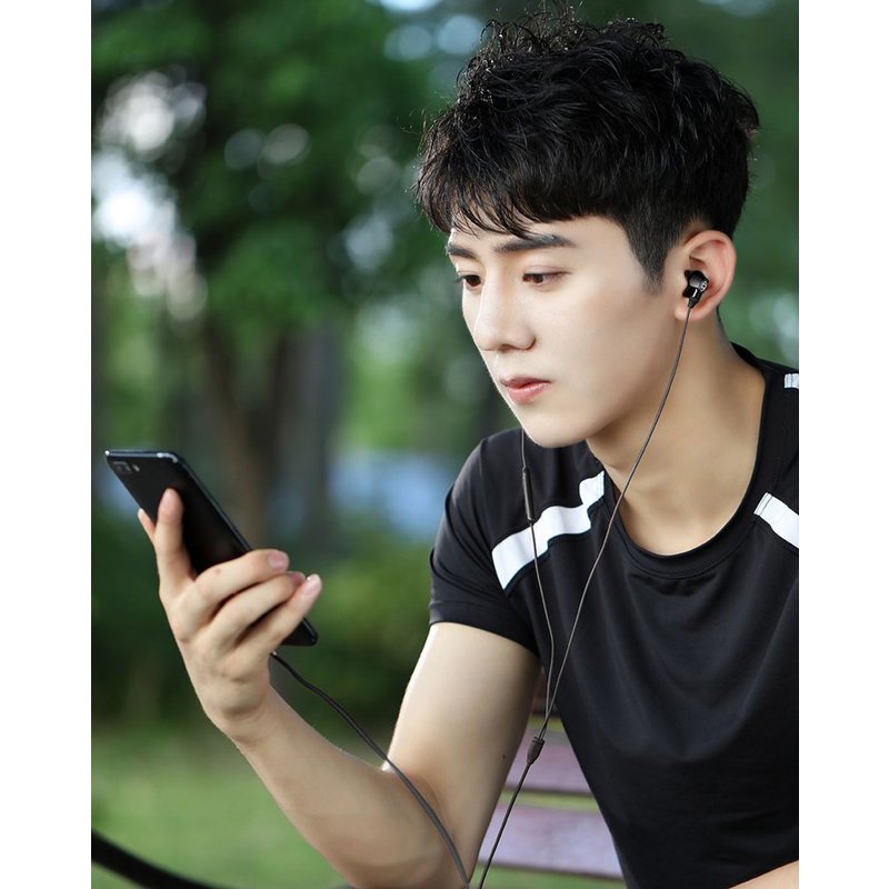 Casti In-Ear Cu Microfon Baseus Encok H10 Wired with Dual Moving-coil - NGH10-01 - Black