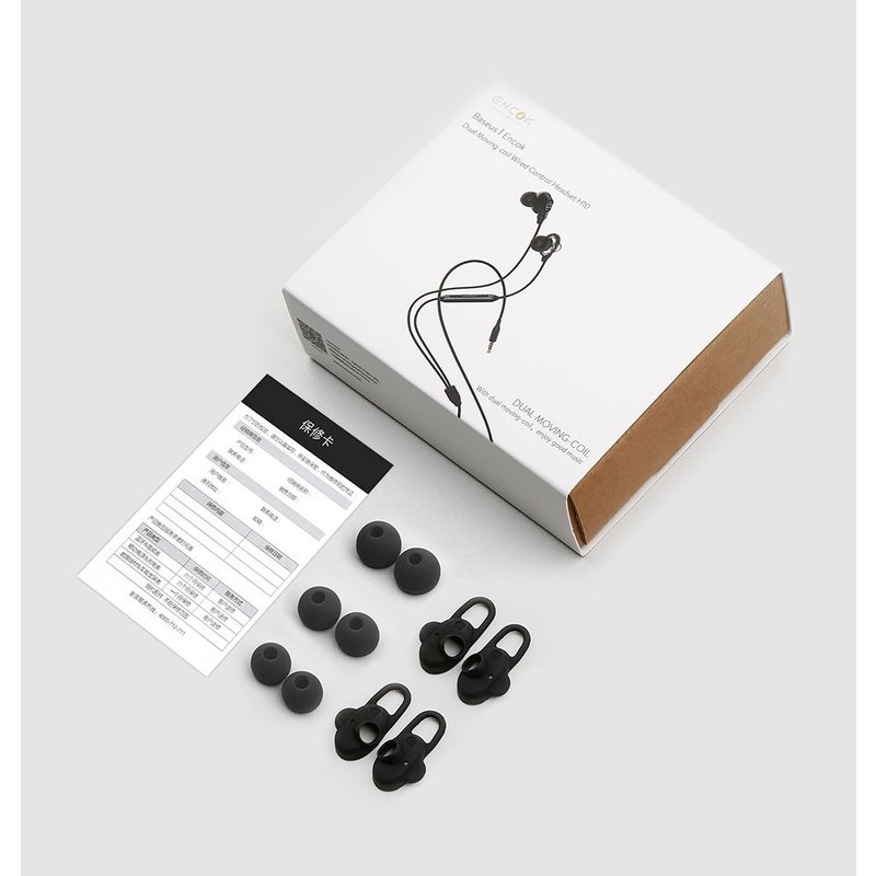 Casti In-Ear Cu Microfon Baseus Encok H10 Wired with Dual Moving-coil - NGH10-01 - Black