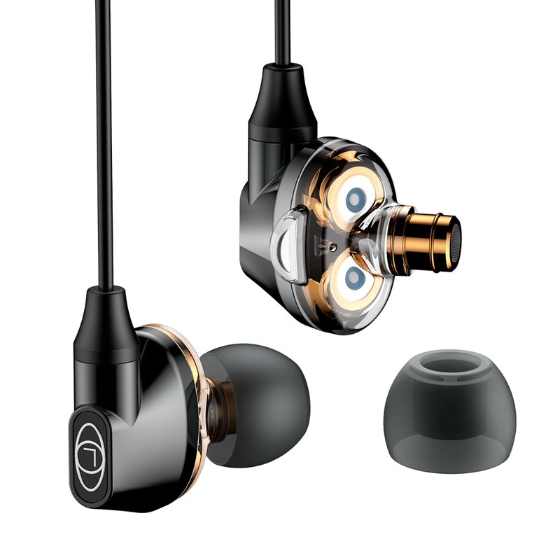 Casti In-Ear Cu Microfon Baseus Encok H10 Wired with Dual Moving-coil - NGH10-01 - Black 