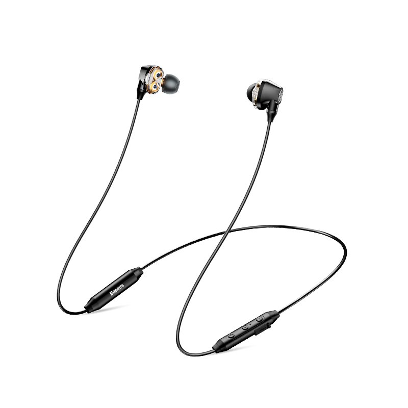 Casti In-Ear Wireless Baseus Encok S10 Bluetooth with Dual Moving-coil - NGS10-01 - Black