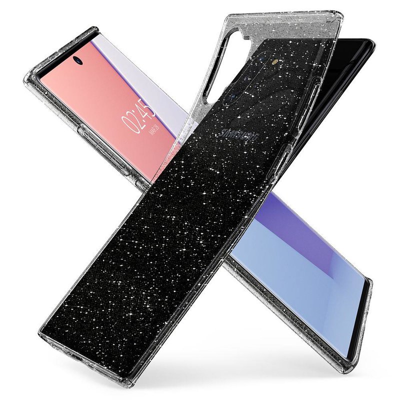 Bumper Samsung Galaxy Note 10 Plus Spigen Liquid Crystal Glitter - Crystal Quartz