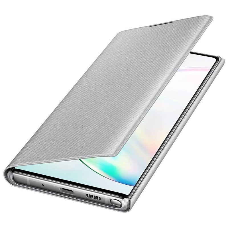 Husa Originala Samsung Galaxy Note 10 Plus LED View Cover Silver