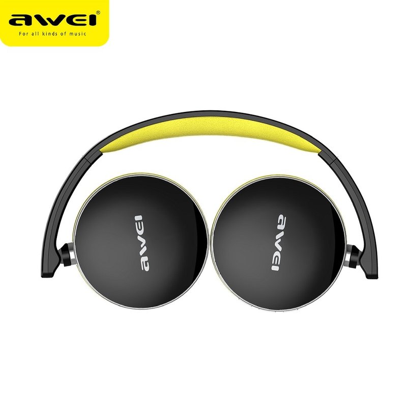 Casti On-Ear Wireless Awei A500BL Foldable Hi-Fi Stereo Bluetooth 4.0 - Yellow