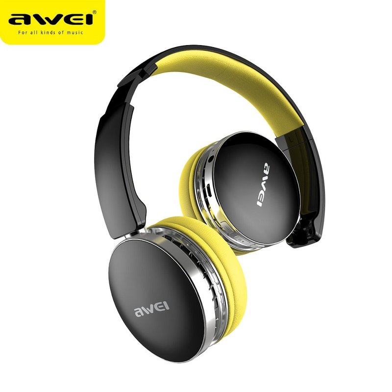 Casti On-Ear Wireless Awei A500BL Foldable Hi-Fi Stereo Bluetooth 4.0 - Yellow