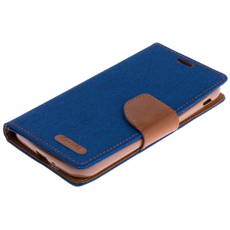 Husa Samsung Galaxy Xcover 4s Canvas Book Albastru